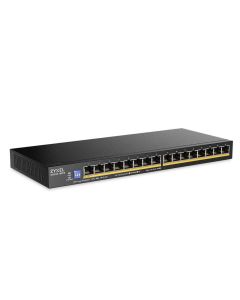 Zyxel GS1100-16EPS Slimline PoE+ 135W 16 port Gigabit - DIP selector Unmanaged Switch