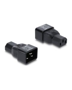 Delock Napájecí adaptér IEC 60320 – z C20 na C13, zástrčka / zásuvka, 10 A, přímý