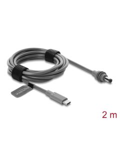 Delock Kabel ze zástrčky USB Type-C™ na DC 5,5 x 2,1 mm, kompatibilní se Starlink Mini, 2 m, šedý