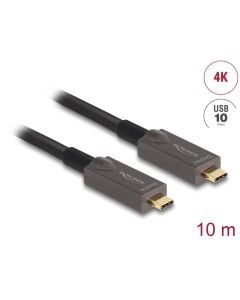 Delock Aktivní optický kabel USB-C™ 4K Video + Data + PD, délka 10 m
