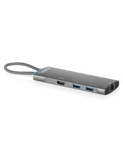 Digitus USB-C dokovací stanice, 8 portů: 1x HDMI, 5x USB 3.2 Gen 1, 1x RJ45, 1x PD