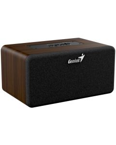 Genius SP-918BT, Reproduktor, bezdrátový, 6W RMS, BT 5.3, 2× 2" měnič, AUX vstup, USB-C, přenosný, barva tmavé dřevo
