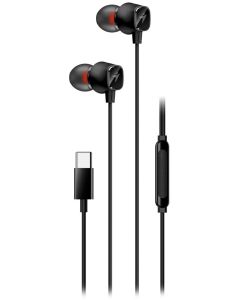 Genius HS-M368,Headset, drátový, do uší, mikrofon, ovládání hlasitosti, USB-C, černý