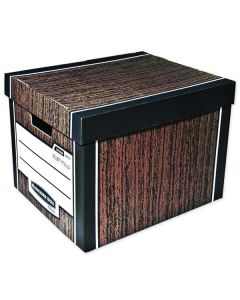 Archivační krabice Woodgrain, hnědé, 2 ks