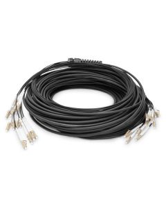 DIGITUS Předem osazený univerzální optický breakout kabel, multimode OM4, 12 vláken, LC/UPC – LC/UPC