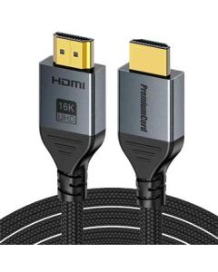PremiumCord Ultra HD HDMI 2.2 kabel 16K@60Hz, 8K@240Hz, 4K@480Hz zlacené 1m