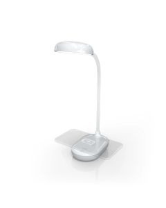 Nedis LTLGQ05WT - LED lampa s bezdrátovou nabíječkou | Dotykové funkce | LED | 3 W | S tlumením | Přirozená Bílá