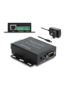 Delock Převodník Ethernet LAN na RS-232/RS-485/RS-422 a brána Modbus RTU/TCP, izolace 1,5 kV