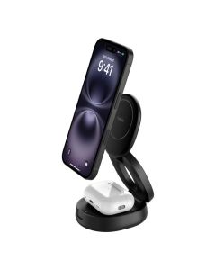 Belkin BOOST CHARGE Qi2 15W 2v1 Magnetická skládací nabíječka pro iPhone/Apple Watch/AirPods, černá