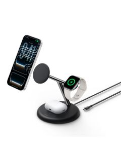 Belkin UltraCharge PRO 25w Qi2 3in1 Charging Stand Black