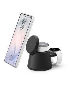 Belkin UltraCharge 25w Qi2 3in1 Modular Charging Dock, Black