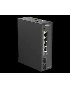 D-Link DIS-210G-06P 6-Port Industrial Gigabit Smart Managed PoE+ Switch with 2 SFP