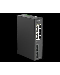 D-Link DIS-210G-12P 12-Port Industrial Gigabit Smart Managed PoE+ Switch with 4 SFP