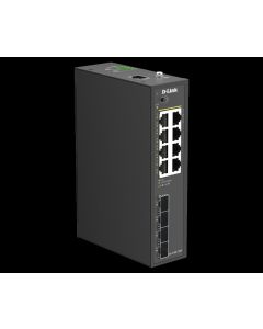 D-Link DIS-210G-12UP 12-Port Industrial Gigabit Smart Managed PoE++ Switch with 4 SFP