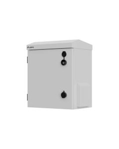 LANBERG Hermetická nástěnná/sloupová RACK skříň 10" IP55 320 × 220 × 400 mm, šedá(sestavená)