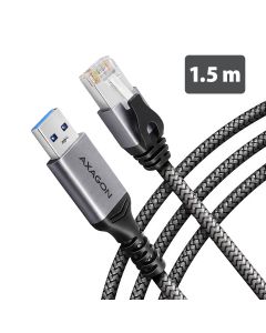 AXAGON ADE-AM15 USB-A Gigabit Ethernet adaptér s integrovaným síťovým CAT6 kabelem RJ-45 (1,5 m)l