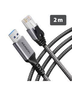 AXAGON ADE-AM20 USB-A Gigabit Ethernet adaptér s integrovaným síťovým CAT6 kabelem RJ-45 (2 m)