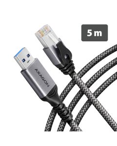 AXAGON ADE-AM50 USB-A Gigabit Ethernet adaptér s integrovaným síťovým CAT6 kabelem RJ-45 (5 m)