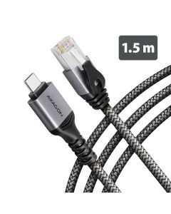 AXAGON ADE-CM15 USB-C Gigabit Ethernet adaptér s integrovaným síťovým CAT6 kabelem RJ-45 (1,5 m)