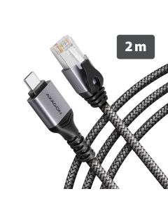 AXAGON ADE-CM20 USB-C Gigabit Ethernet adaptér s integrovaným síťovým CAT6 kabelem RJ-45 (2 m)