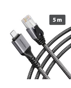 AXAGON ADE-CM50 USB-C Gigabit Ethernet adaptér s integrovaným síťovým CAT6 kabelem RJ-45 (5 m)