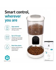 Nedis WIFIPET21CWT - SmartLife Dávkovač krmiv pro domácí zvířata | Wi-Fi | 4.5 l | Android™ / IOS