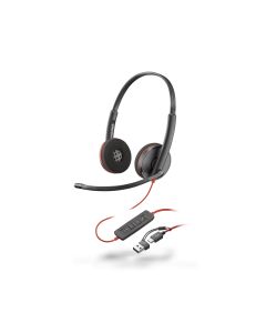 HP Poly Blackwire 3220 náhlavní souprava Stereo USB-C +USB-C/A adaptér