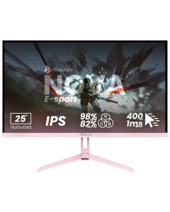 AROZZI NOVA herní monitor 24,5" 25T1K400 Pink/ LED/ IPS/ 1920x1080/ 400Hz/ 1000:1/ 1ms/ 2xHDMI/ 2xDP/ růžový