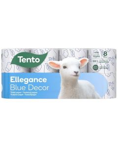 Toaletní papír Tento Blue Decor, 3vrstvy, 8 rolí