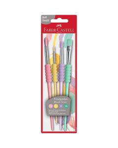 Sada štětců Faber-Castell Soft Touch, pastel, 4 ks