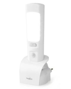 NEDIS LED orientační svítilna/ 37 lm/ síťové napájení/ 220 - 240 V AC 50 Hz/ 1.3 W/ dobíjecí/ bílá