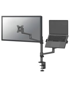 Neomounts DS20-425BL2/Držák displeje a notebooku/na stůl/17-27"; 11,6-17,3"/svorka+průch./VESA 100X100/nosn. 8+5kg/černý