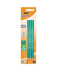 Grafitová tužka BIC Evolution, bez pryže, 4 ks