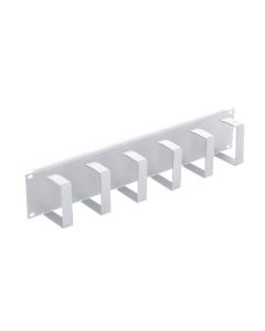 Triton 19' vyvazovací panel 2U, 6x vyvazovací háček 70x85 mm, RAL7035