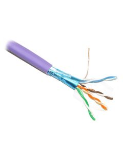 PLANET kabel FTP, drát, 4pár, Cat5e, LS0H, Dca, Planet Elite, balení 305m, fialový