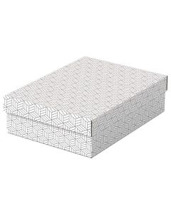 Krabice Esselte Home, střední, nízké, bílé, 3 ks