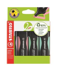 Zvýrazňovač STABILO GREEN BOSS Pastel,sada 4 barev