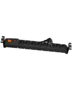 ACAR 19'' rozvodný panel 8x 230V, ČSN, kabel 5m, přepěťová ochrana, vč. montážních držáků do racku