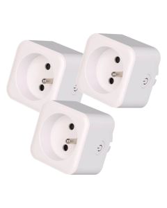 IMMAX NEO LITE SMART 3x chytrá vnitřní zásuvka v3/ s kolíkem (typ E)/ Zigbee/ Google Assistant/ Amazon Alexa/ TUYA