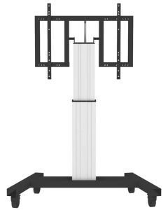 Neomounts  PLASMA-M2500TSILVER / Motorised Mobile Floor Stand (90° tilt) - VESA 200x200 up to 800x600 / Silver