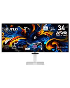 MSI Gaming PRO MAX 341QPXW14G/ 34"/ 3440x1440 / OLED/ 0,03ms/ 144Hz/ 250cd/m2/ 1500000:1/ HDMI/ DP/ USB-C/ VESA/ černý