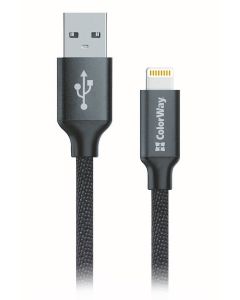 Colorway Datový Kabel USB/ Apple Lightning/ 2.1A/ 1m/ Černý