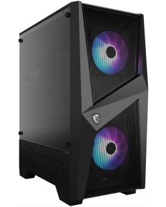 MSI skříň MAG FORGE 100R/ bez zdroje/ levé temperované sklo/ 2x 120 mm A-RGB fan/ 2x USB3.0/ 1x 120 mm fan/ černá