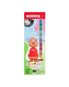 Modelovací hmota Kores, 10 pastelových barev, 200g