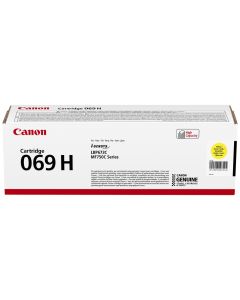 Canon originální vysokokapacitní toner Cartridge 069 H Y žlutý, MF752Cdw, 754Cdw, LBP673Cdw, kapacita 5 500 stran/K/