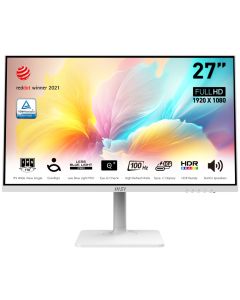 MSI Modern MD2712PW/ 27"/ 1920x1080/ IPS/ 4ms/ 100Hz/ 300cd/m2/ 1000:1/ HDMI/ VESA/ bílý