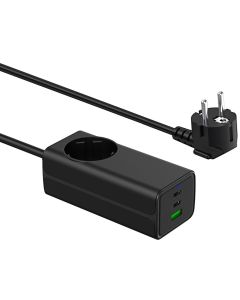 TRX USB Nabíječka AK-CH-21 AC 230V + USB-A + 2x USB-C PD 5-20V / max. 5A 65W Quick Charge 3.0 GaN