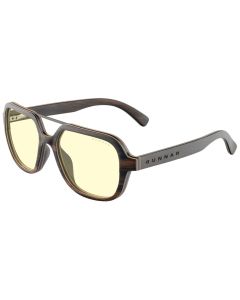 GUNNAR kancelářske/herní brýle HUMBOLDT EBONY * jantárová skla * BLF 65 * GUNNAR focus