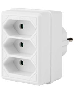 NEDIS síťový rozbočovač/ 3x zásuvka typu C (bez kolíku)/ 250 V AC 50/60 Hz/ 2,5 A/ 1700 W/ bílý
