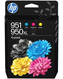 HP 951CMY/950XL tri-color/černá inkoustová kazeta, C3WK1AE originál, 4-pack